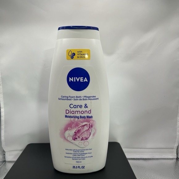 Nivea  Body Wash Care & Diamond 25.36 Ounce Caring Bath Foam Calla Lily Scent - Picture 1 of 6